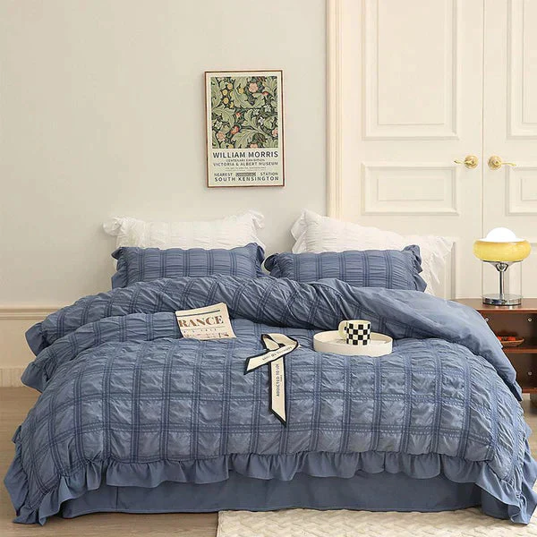 LaceBreeze™ 200 x 230 cm - 4-teiliges Sommer-Bettwäscheset aus Eiskühlendem Seersucker - Image 8