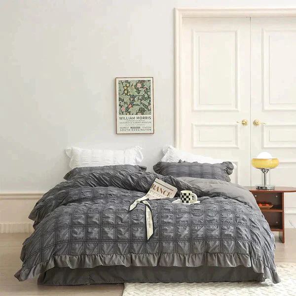 LaceBreeze™ 200 x 230 cm - 4-teiliges Sommer-Bettwäscheset aus Eiskühlendem Seersucker - Image 9