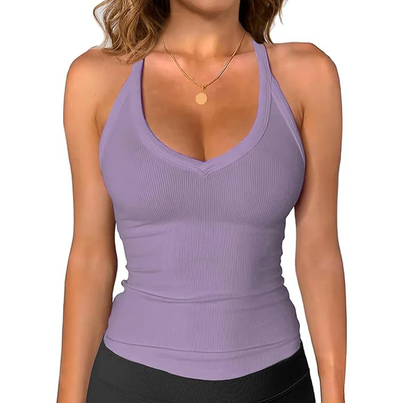 Lena — Geripptes Tanktop Damenlegerer Schnitt - Image 17