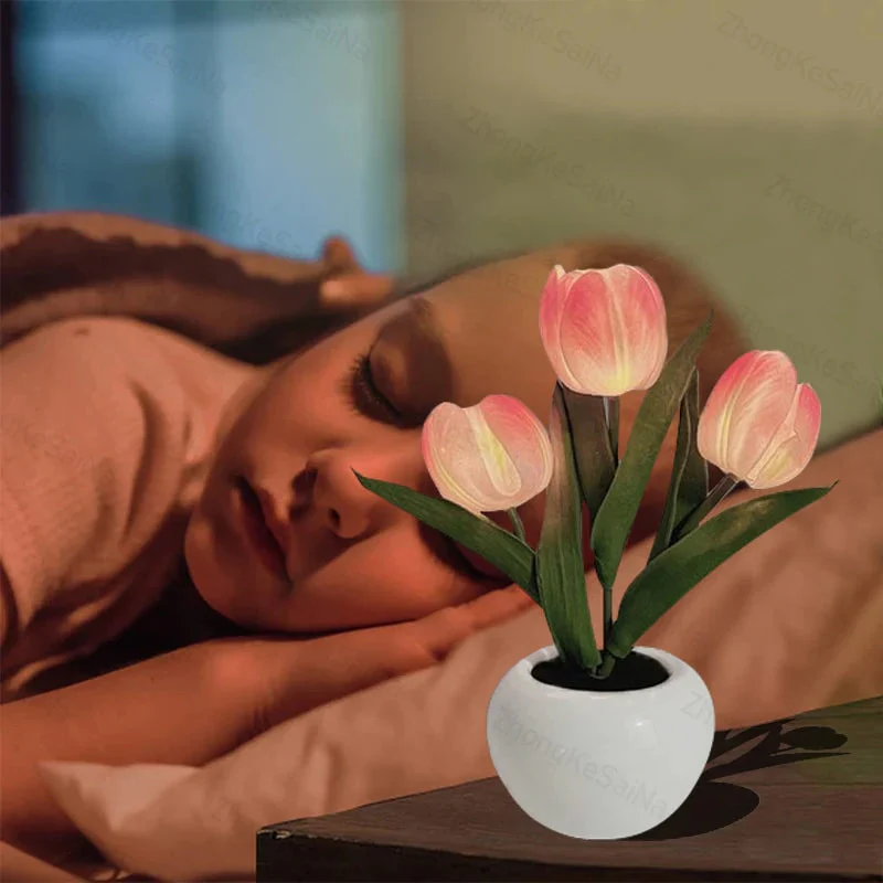 LumaBloom – LED Tulpen Nachtlicht-Tischlampe - Image 3
