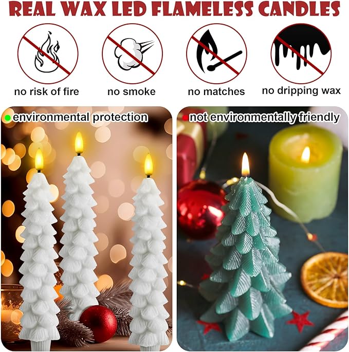 LumaGlow – Flammenlose Spitzkerzen 4er-Set | 50% RABATT - Image 3