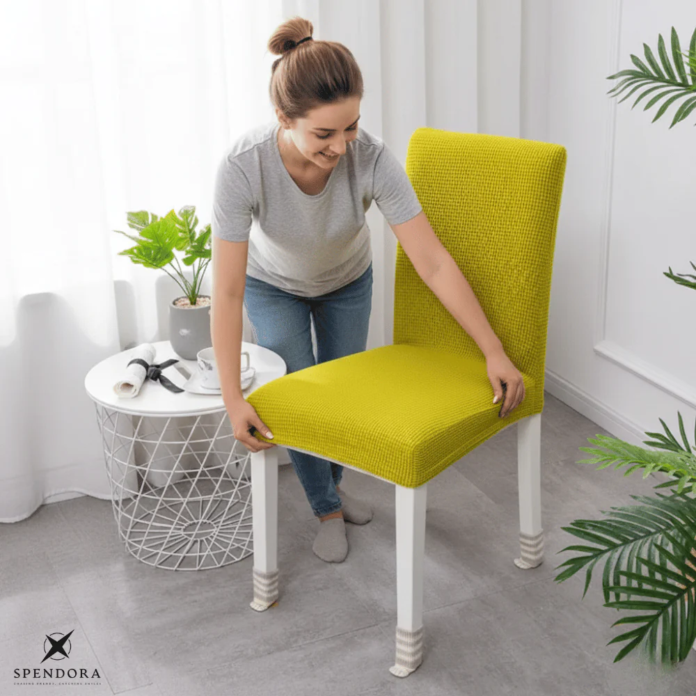 4er-Set LuxuraFlex – Elegante Stretch-Stuhlbezüge | 50% RABATT