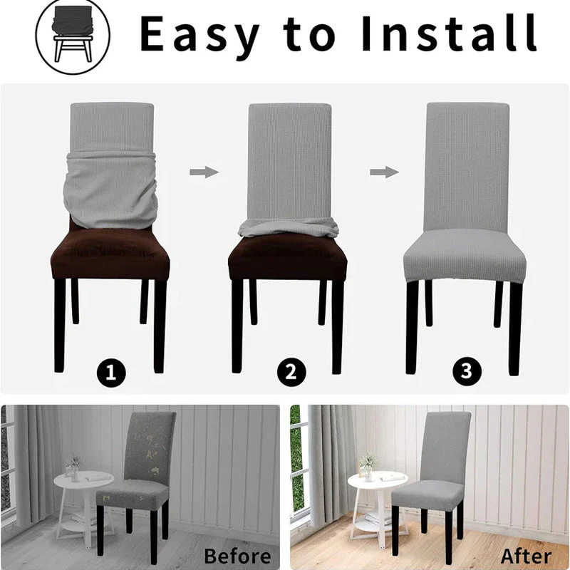 4er-Set LuxuraFlex – Elegante Stretch-Stuhlbezüge | 50% RABATT - Image 8
