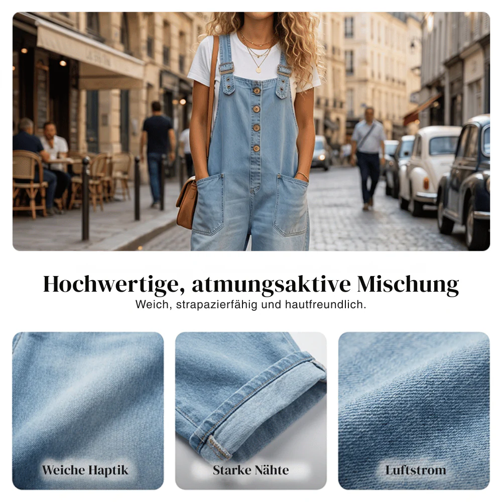 Maria — Lässige Denim-Latzhose mit Stil | 50% RABATT - Image 2