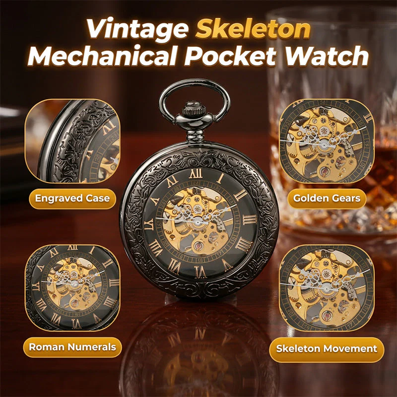Mechanische Taschenuhr mit Spinnennetzmuster — Eigene zeitlose Kühnheit