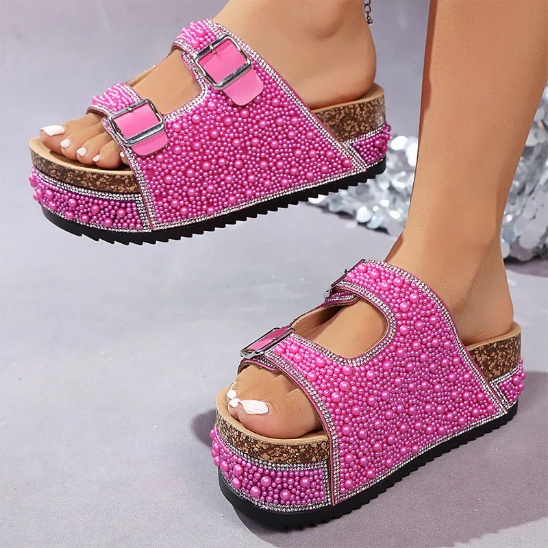 Maria — Glitzer Plateau-Sandalen | 50% RABATT - Image 12