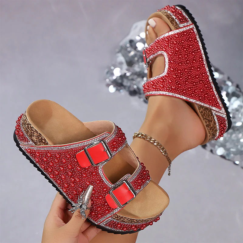 Maria — Glitzer Plateau-Sandalen | 50% RABATT - Image 14