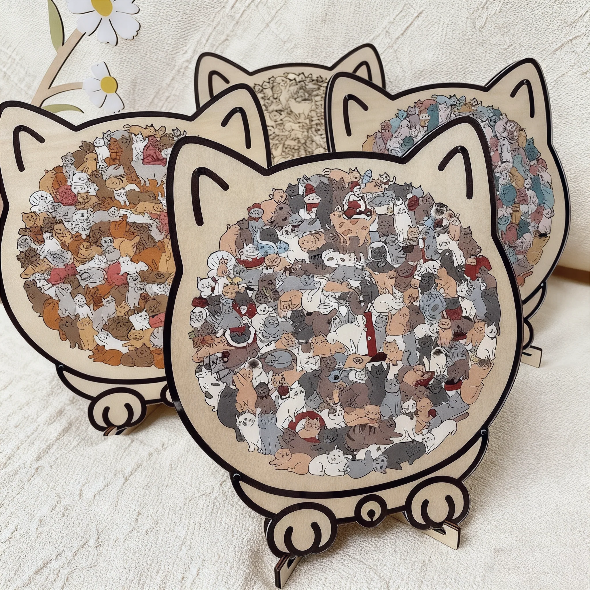 Mila – 135-teiliges Morandi Katzen-Puzzle | 2+1 GRATIS - Image 3