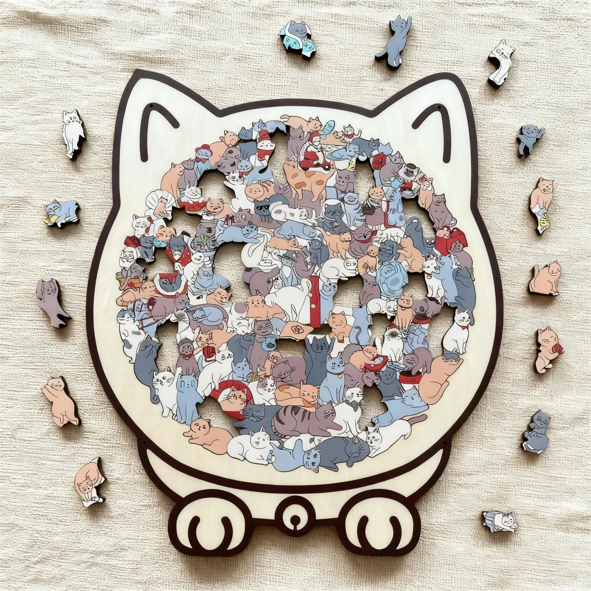 Mila – 135-teiliges Morandi Katzen-Puzzle | 2+1 GRATIS - Image 6