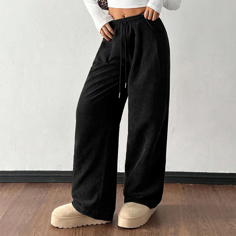 Mila — Cordhose mit weitem Bein und verstellbarem Bund - Image 21