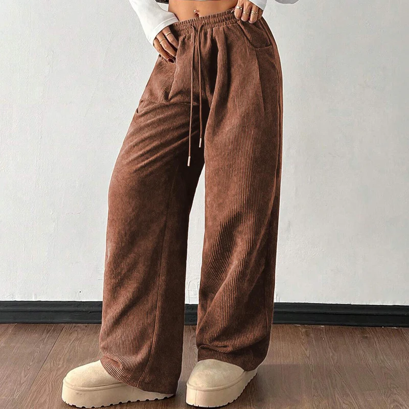 Mila — Cordhose mit weitem Bein und verstellbarem Bund - Image 22