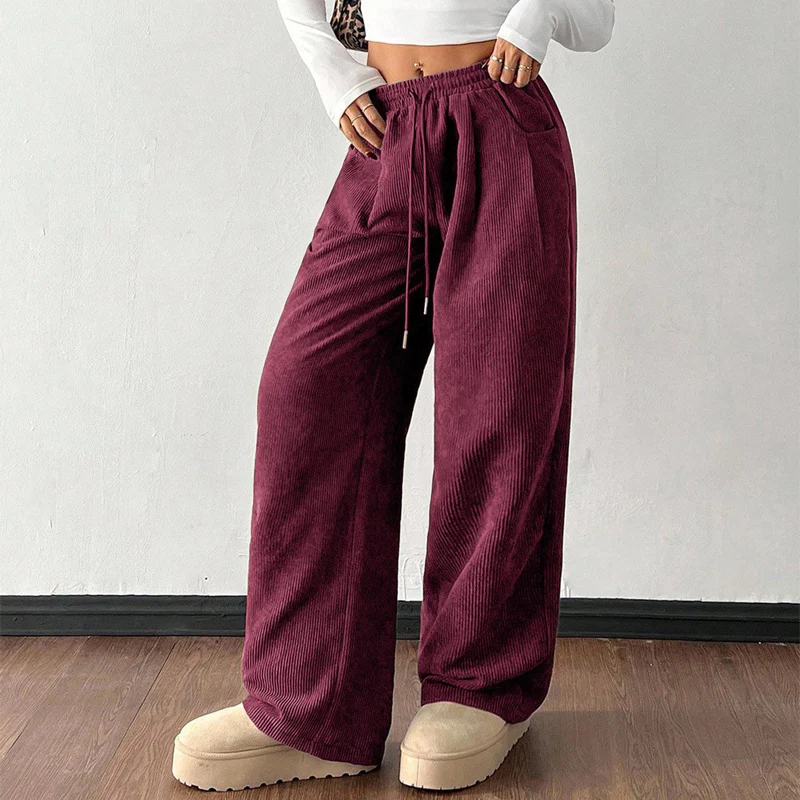 Mila — Cordhose mit weitem Bein und verstellbarem Bund - Image 23