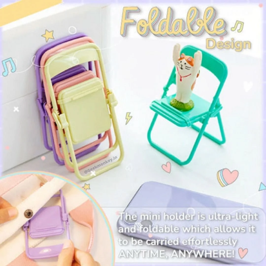 MiniSeat – Faltbarer Handyhalter im Stuhl-Design | 1+2 GRATIS - Image 3