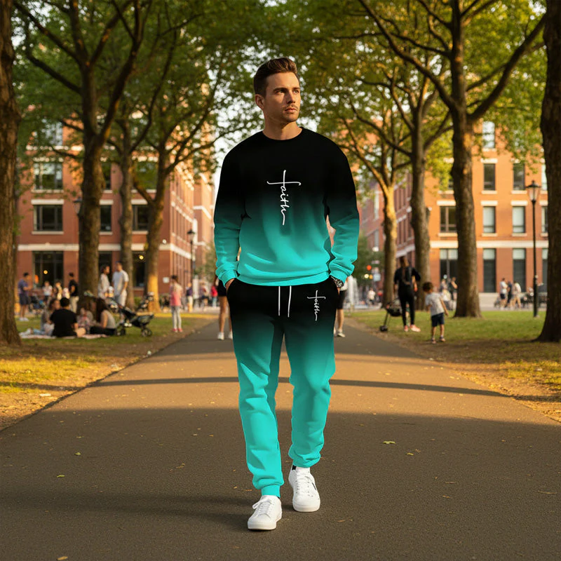 Nolan – Herren-Trainingsanzug mit Farbverlauf-Design und Komfort - Image 5
