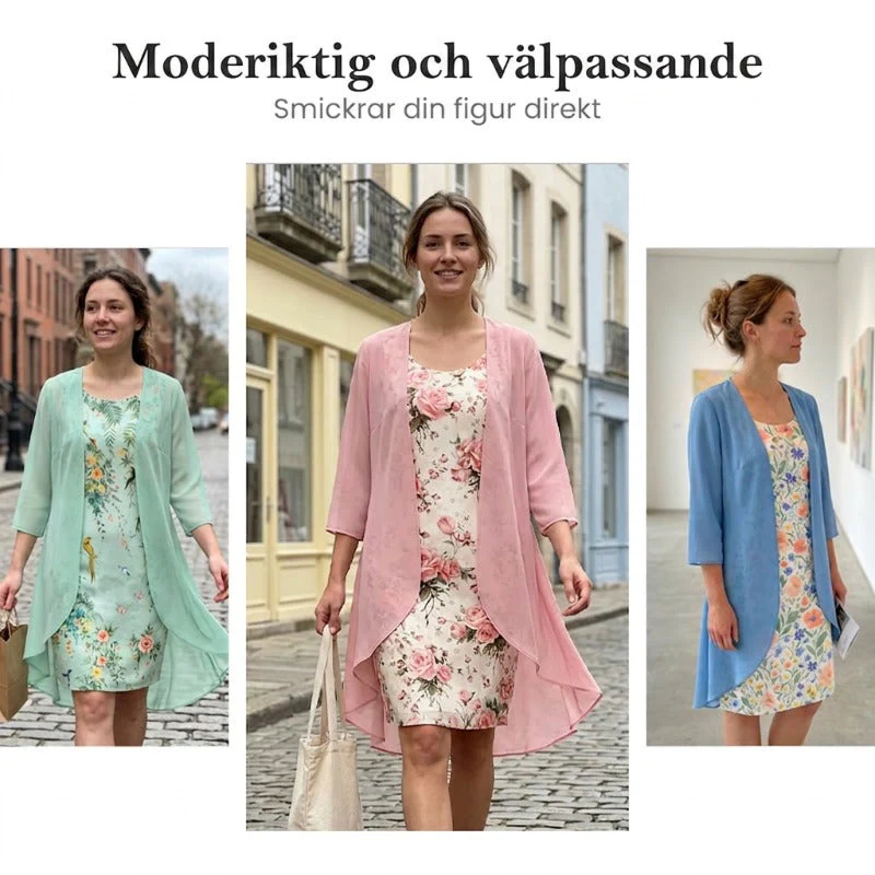 Olivia – Damen-Zweiteiler aus Chiffon mit Cardigan - Image 5