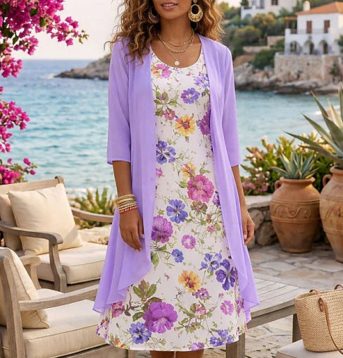 Olivia – Damen-Zweiteiler aus Chiffon mit Cardigan - Image 6