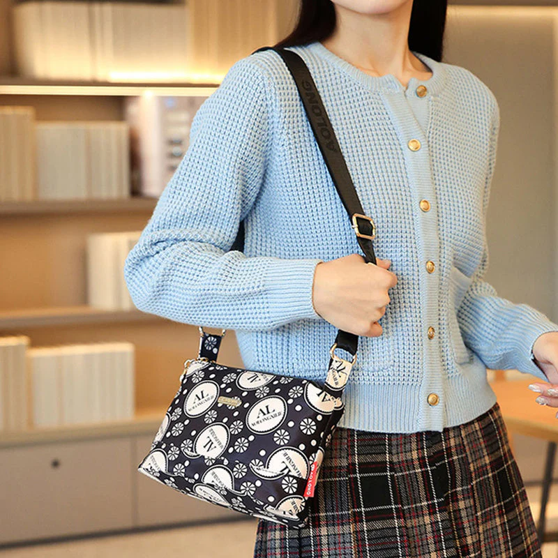 PrintEase™ – Damen Umhängetasche mit Multi-Taschen-Design - Image 7