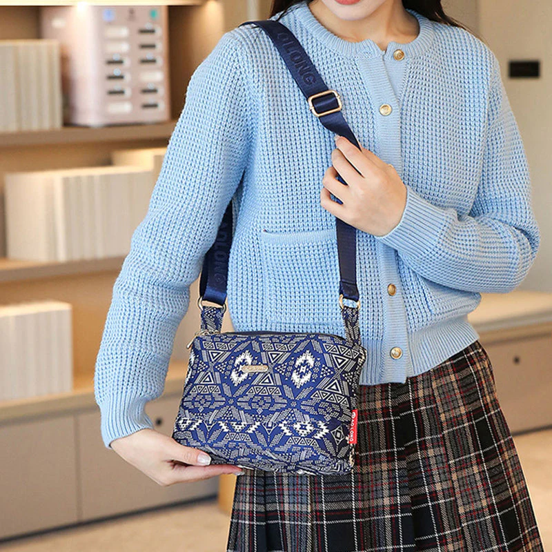 PrintEase™ – Damen Umhängetasche mit Multi-Taschen-Design - Image 8