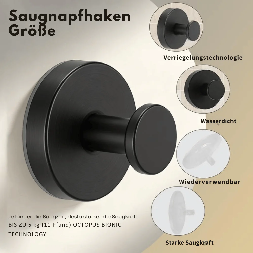 ProSteel — Elegante Saugnapf-Wandhaken | 1+1 GRATIS - Image 2
