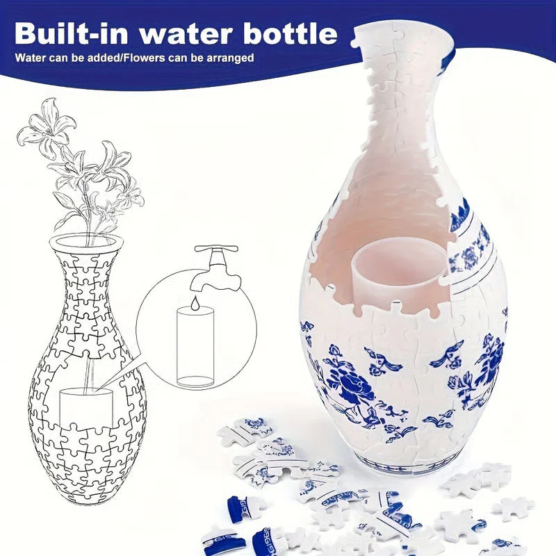 PuzzleBloom – 3D Puzzle-Vase mit Wasserbecher | 50 % RABATT - Image 12