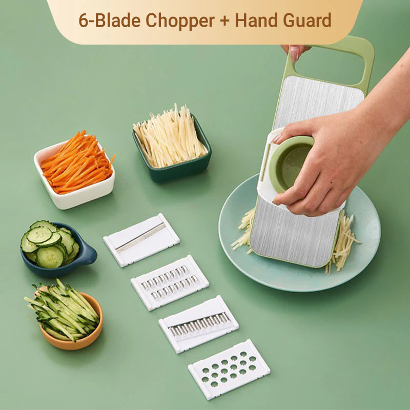 SafeSlice™ Multifunktionaler Gemüseschneider mit Handschutz - Image 14
