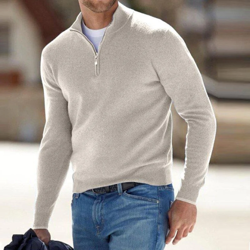 Santi | Klassischer Herrenpullover mit Reißverschluss | 50% Rabatt - Image 7
