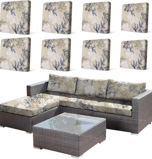 Spritzwasserfeste Terrassenkissenbezüge 4/8 Stück | 50% RABATT - Image 51