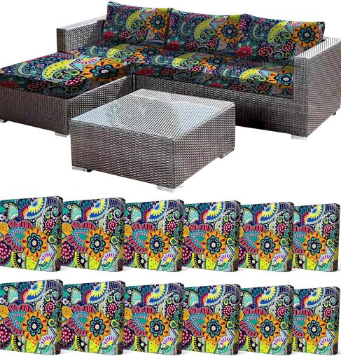Spritzwasserfeste Terrassenkissenbezüge 4/8 Stück | 50% RABATT - Image 53