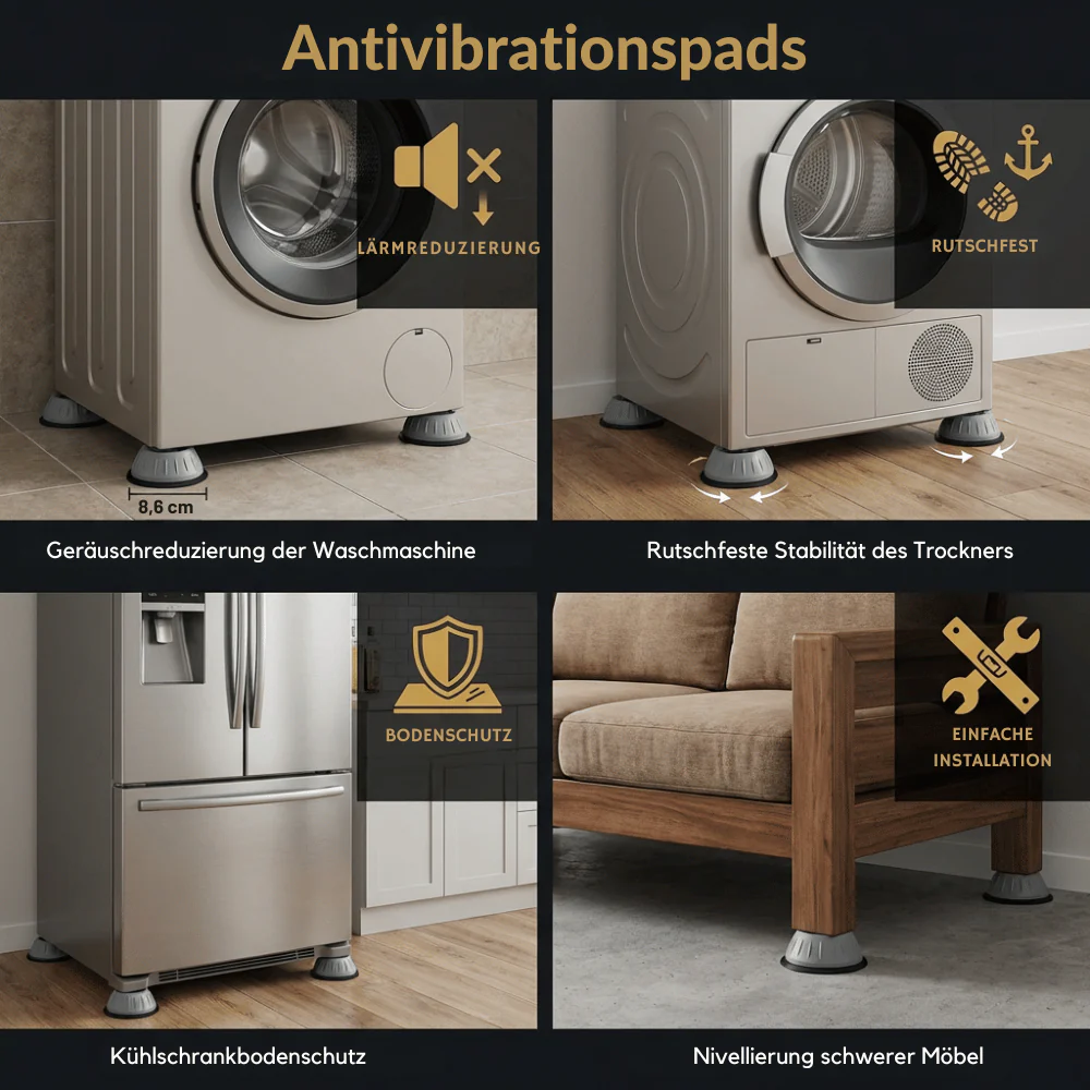 SilencioPads — Antivibrationsmatten für Waschmaschinen 4 Stück | 50% RABATT - Image 4