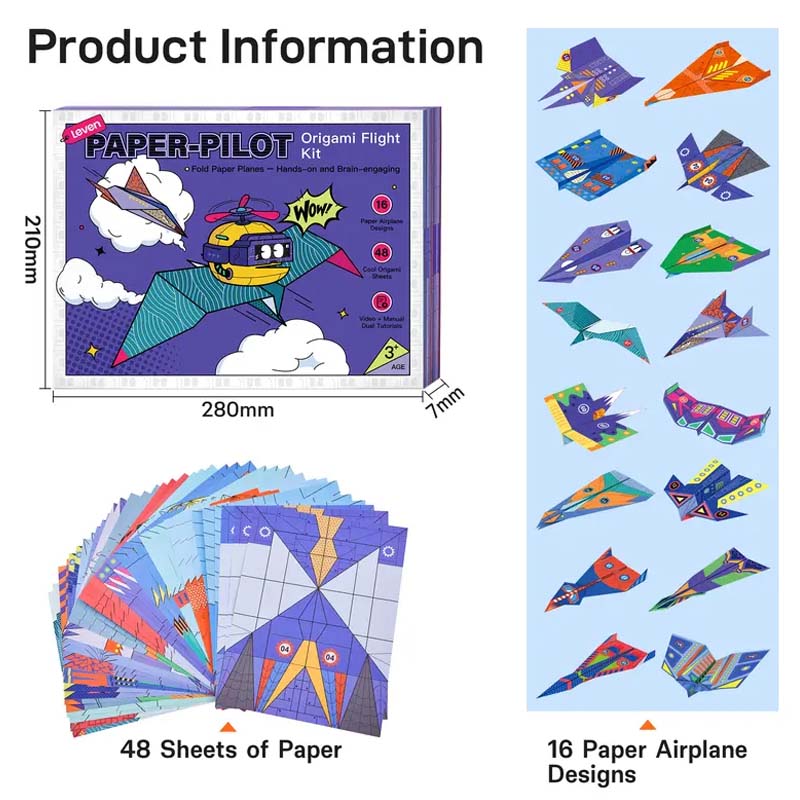 SkyCraft – Kreatives DIY Papierflugzeug-Set (16 Modelle) - Image 8