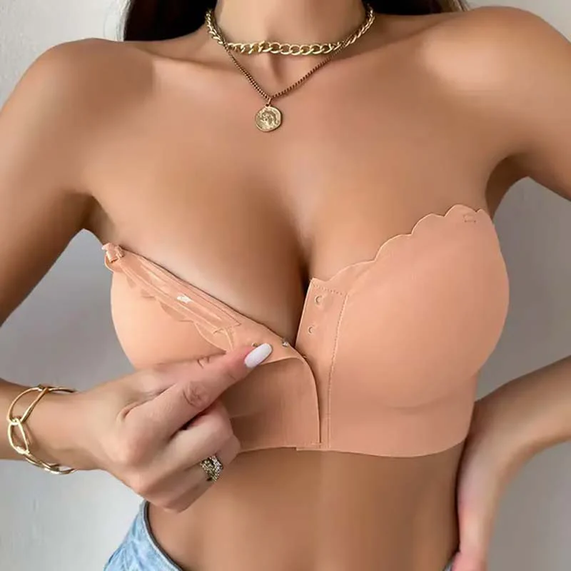 SlipFree™ – Nahtloser Bandeau-BH mit Vorderverschluss | 1+1 GRATIS - Image 6
