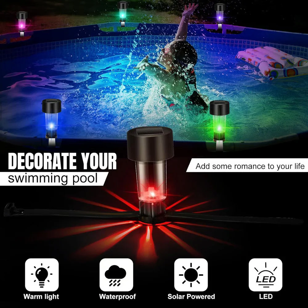 SolarSplash – 6er Set Solar-Poollichter für Aufstellpools - Image 9