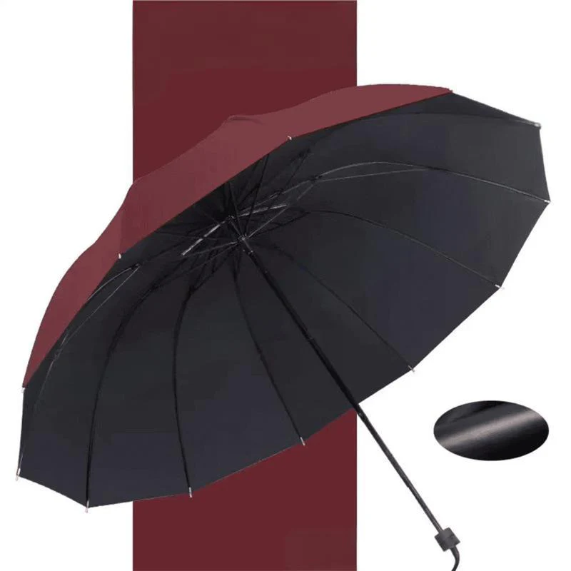 StormShield – 12-Rippen Faltbarer Winddichter Regenschirm - Image 12