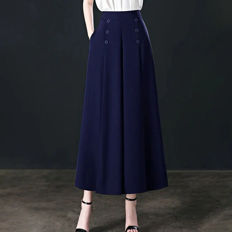 Stylische Bundfaltenhose mit weitem Bein