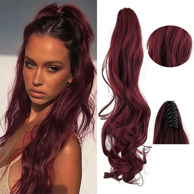 🔥Traumhaft gewellter Pferdeschwanz Haarverlängerung mit Clips - Image 6