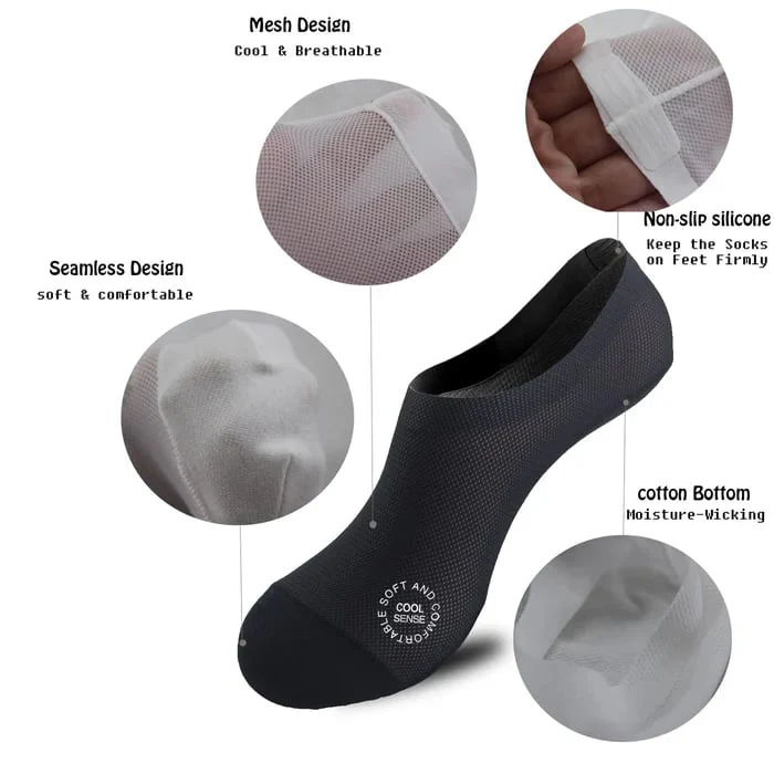 🔥Ultradünne Liner-Socken, rutschfeste Füßlinge aus Nylon - Image 6