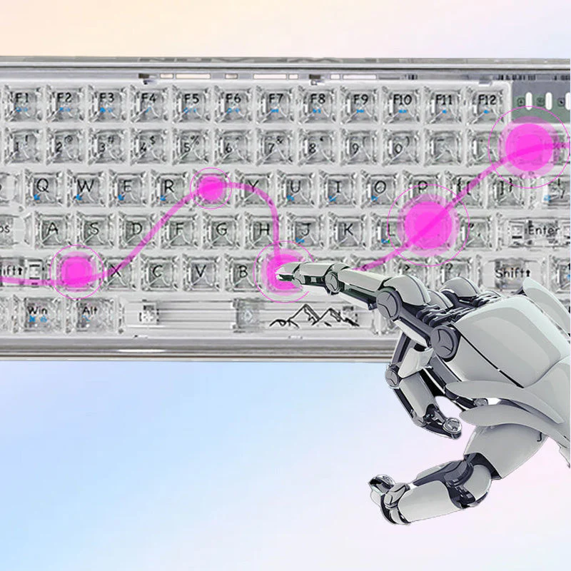 Universal transparente mechanische Tastatur mit RGB Hintergrundbeleuchtung - Image 3