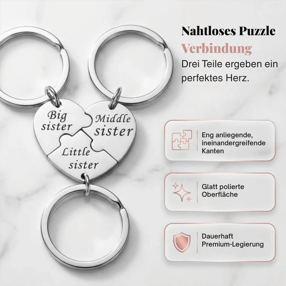 SisterBond — Puzzle-Schlüsselanhänger für Schwestern | 1+1 GRATIS - Image 3