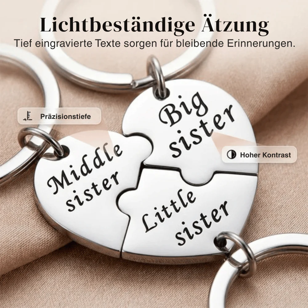SisterBond — Puzzle-Schlüsselanhänger für Schwestern | 1+1 GRATIS - Image 4