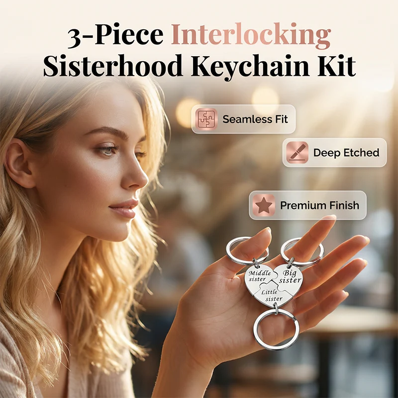 SisterBond — Puzzle-Schlüsselanhänger für Schwestern | 1+1 GRATIS - Image 9