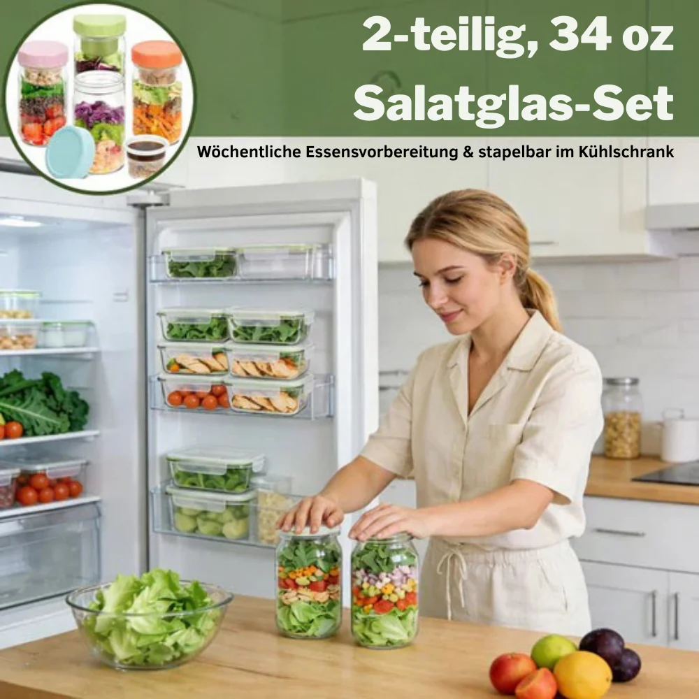 VividVessel – Frische Salatbox Glas | 2+1 GRATIS - Image 4