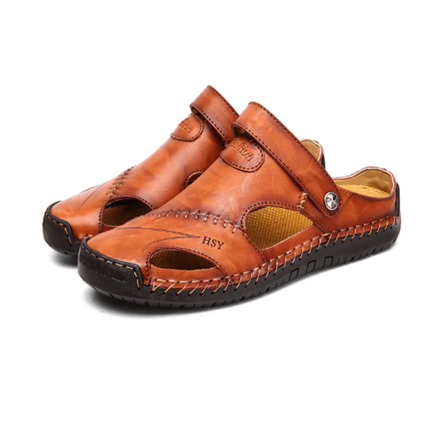 Weiche, atmungsaktive Outdoor-Sandalen aus Leder für Männer - Image 7