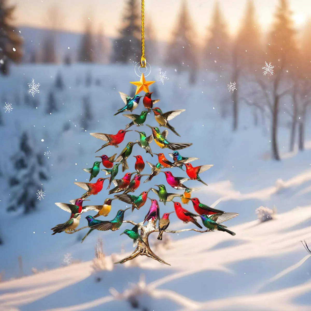 Winterly – Kolibri 2D Acryl-Weihnachtsornament | 1+2 GRATIS - Image 4