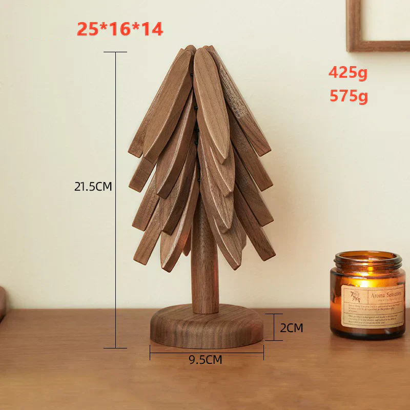 WoodJoy – Isolierte Untersetzer aus Massivholz im Weihnachtsbaum-Design - Image 6