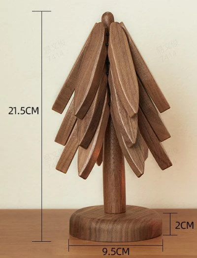 WoodJoy – Isolierte Untersetzer aus Massivholz im Weihnachtsbaum-Design - Image 9